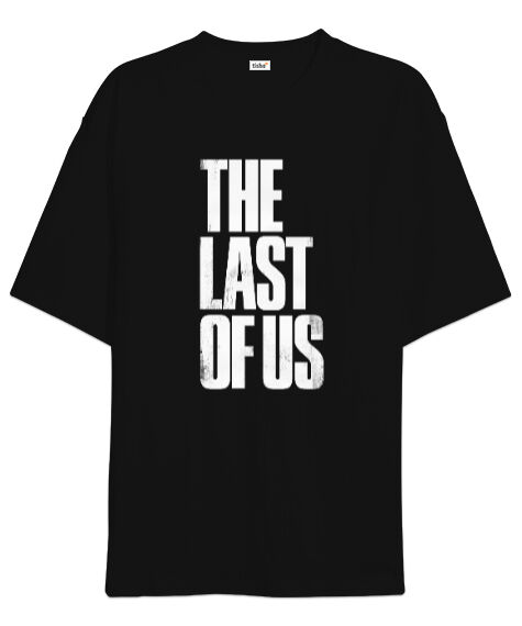 Tisho - The Last of Us Baskı Tasarımlı Siyah Oversize Unisex Tişört