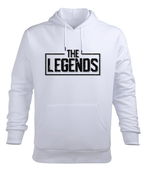 Tisho - The Legends Beyaz Erkek Kapüşonlu Hoodie Sweatshirt