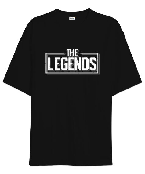 Tisho - The Legends Siyah Oversize Unisex Tişört