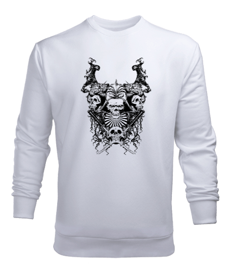 Tisho - The Punk Beyaz Erkek Sweatshirt