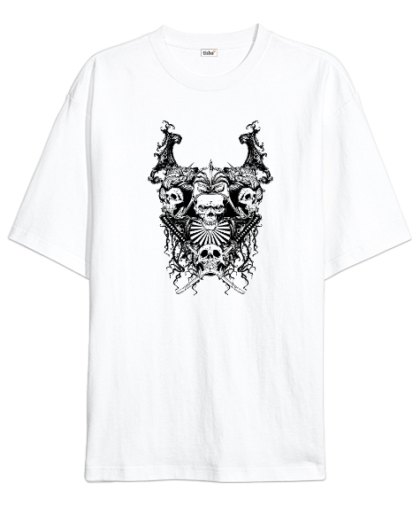Tisho - The Punk Beyaz Oversize Unisex Tişört