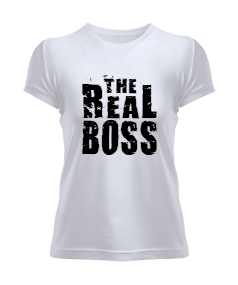 Tisho - The Real Boss Baskılı Kadın Tişört