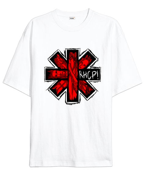 Tisho - The Red Hot Chili Peppers Rock Tasarım Baskılı Oversize Unisex Tişört