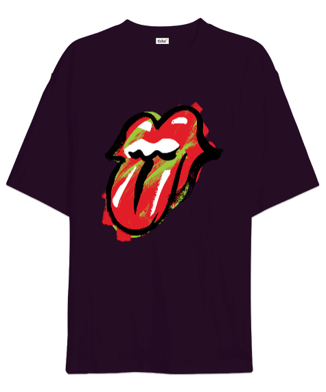 Tisho - The Rolling Stones Baskılı Oversize Unisex Tişört