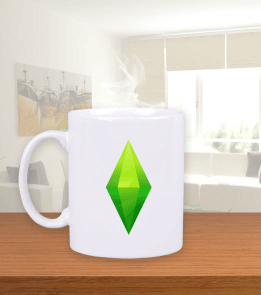 Tisho - The Sims 4 Plumbob Beyaz Kupa Bardak