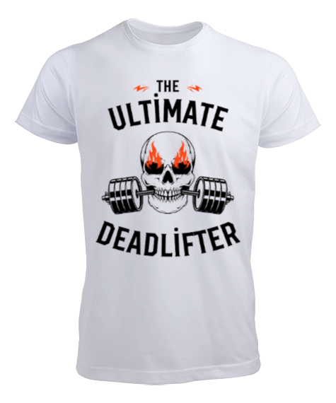 Tisho - The Ultimate Deadlifter Beyaz Erkek Tişört