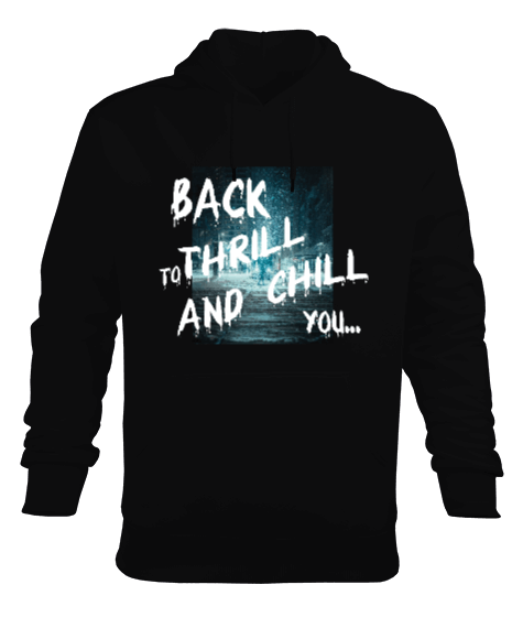 Tisho - the white text Erkek Kapüşonlu Hoodie Sweatshirt