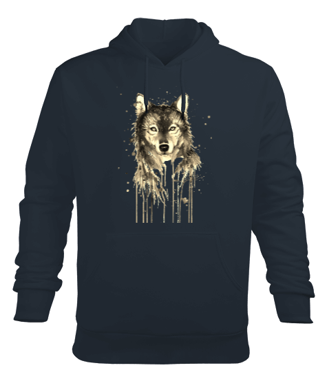 Tisho - The Wolf-Kurt Erkek Kapüşonlu Sweatshirt Erkek Kapüşonlu Hoodie Sweatshirt