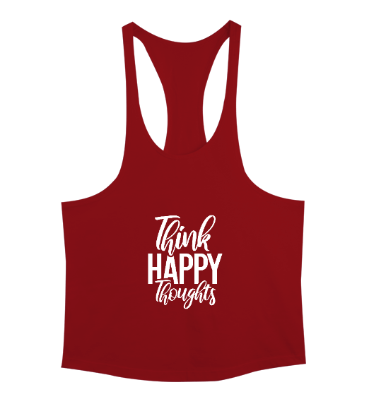 Tisho - Think Happy Thoughts v10 Erkek Tank Top Atlet