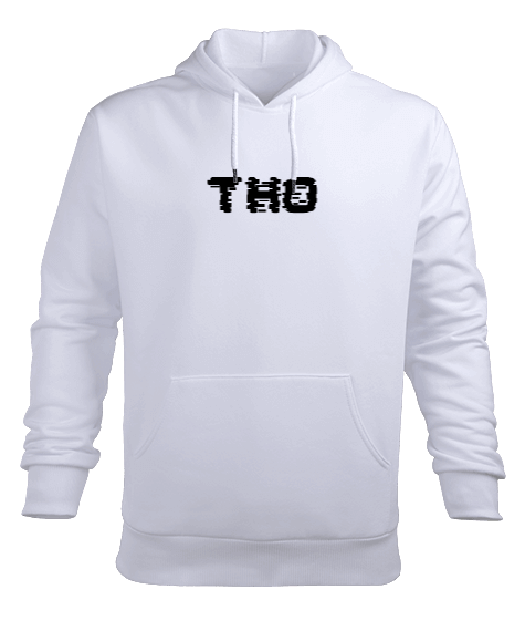 Tisho - THO Baskılı Erkek Kapüşonlu Hoodie Sweatshirt