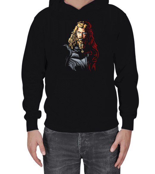 Tisho - Thor Erkek Kapüşonlu Hoodie Sweatshirt