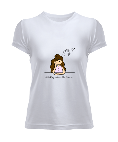 Tisho - Thoughtful Girl Kadın Tişört