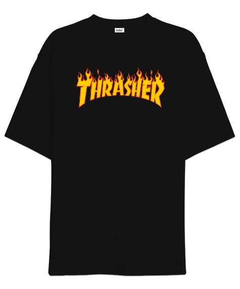 Tisho - thrasher desenli Oversize Unisex Tişört