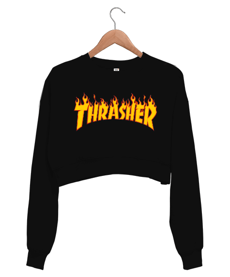 Tisho - thrasher Kadın Crop Sweatshirt