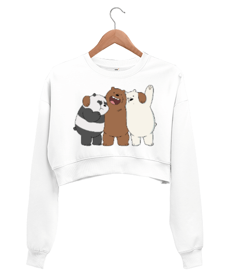 Tisho - Three Bear Crop Kadın Crop Sweatshirt