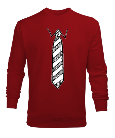 Tisho - Tie Red Erkek Sweatshirt