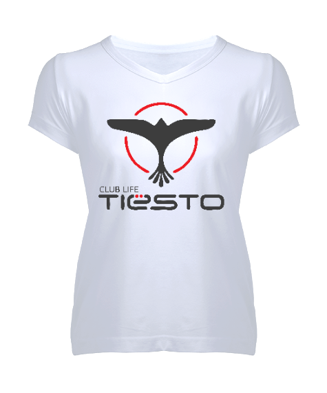 Tisho - Tiesto Kadın V Yaka Tişört