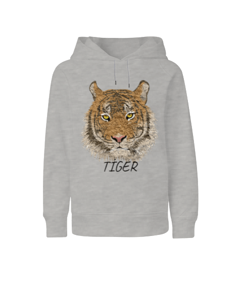 Tisho - TİGER Çocuk Unisex Hoodie Kapüşonlu