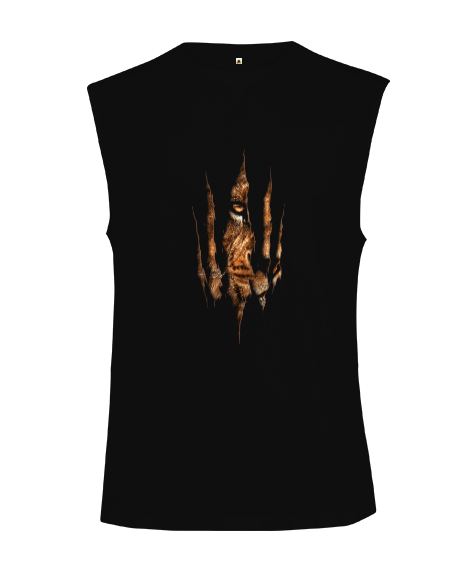 Tisho - Tiger Kesik Kol Unisex Tişört