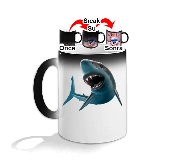 Tisho - Tiger shark great Sihirli Kupa Bardak