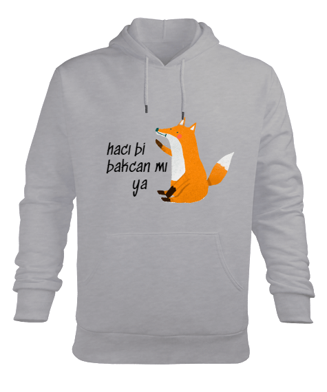TİLKİ Erkek Kapüşonlu Hoodie Sweatshirt - Tisho