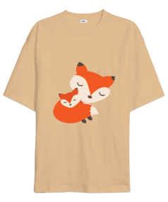 Tilki Oversize Unisex Tişört - Tisho