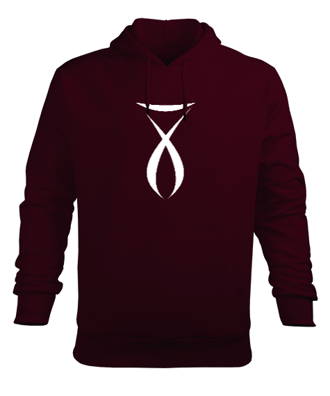 Tisho - TiNCiR Logo Bordo Erkek Kapüşonlu Hoodie Sweatshirt