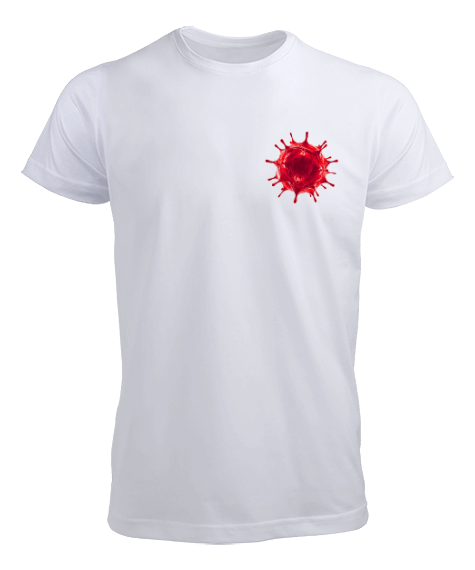 Tisho - Tişört korona virüs detaylı Corona Virus T-shirt Erkek Tişört