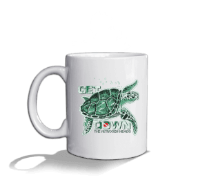 Tisho - TNH CUP - Dalış Kaplumbağa Beyaz Kupa Bardak