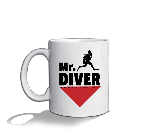 Tisho - TNH CUP - Dalış Mr. Diver Beyaz Kupa Bardak