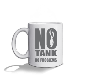 Tisho - TNH CUP - Serbest Dalış No Tank Beyaz Kupa Bardak