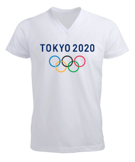 Tisho - TOKYO 2020 KARATE TSHIRT Erkek Kısa Kol V Yaka Tişört
