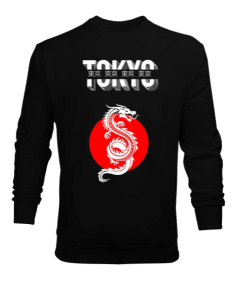 Tokyo Ejderha Baskılı Erkek Sweatshirt - Tisho