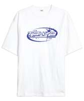 Tokyo Şehri - Japonya Beyaz Oversize Unisex Tişört - Tisho