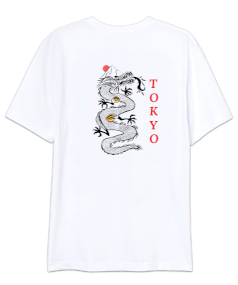Tokyo temalı Oversize Unisex Tişört - Thumbnail