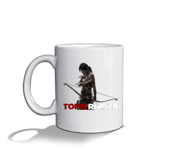 Tisho - Tomb Raider Oyun Logo Beyaz Kupa Bardak