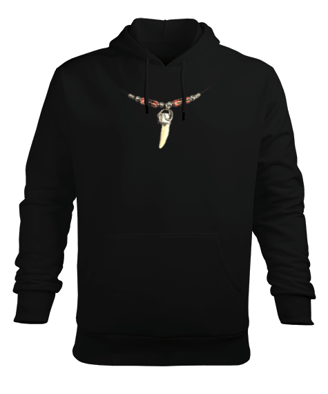 Tisho - Tooth Necklace Erkek Kapüşonlu Hoodie Sweatshirt