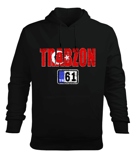 Trabzon şehir,Türkiye,Türkiye bayrağı. Erkek Kapüşonlu Hoodie Sweatshirt - Tisho