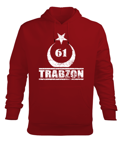 Tisho - Trabzon şehir,Türkiye,Türkiye bayrağı. Erkek Kapüşonlu Hoodie Sweatshirt