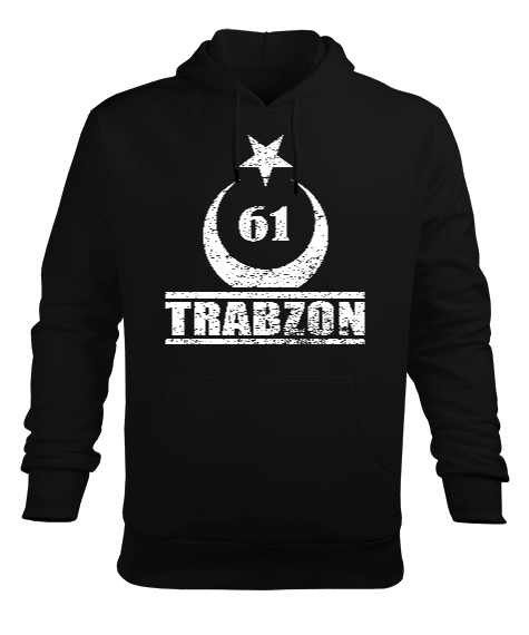 Trabzon şehir,Türkiye,Türkiye bayrağı. Erkek Kapüşonlu Hoodie Sweatshirt - Tisho
