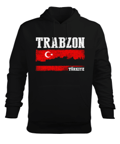 Tisho - trabzon şehir,Türkiye,Türkiye bayrağı. Erkek Kapüşonlu Hoodie Sweatshirt