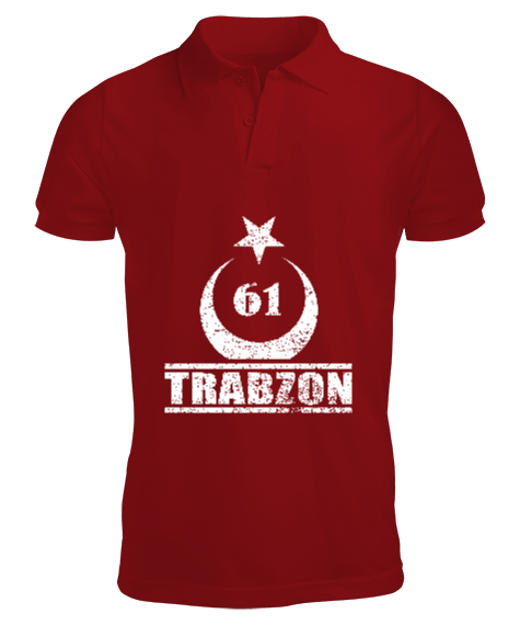 Tisho - Trabzon şehir,Türkiye,Türkiye bayrağı. Erkek Kısa Kol Polo Yaka
