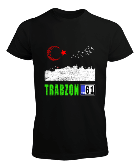 trabzon şehir,Türkiye,Türkiye bayrağı. Erkek Tişört