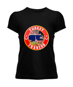 trabzon şehir,Türkiye,Türkiye bayrağı. Kadın Tişört - Tisho