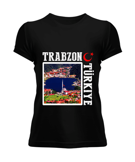 Tisho - trabzon şehir,Türkiye,Türkiye bayrağı. Kadın Tişört
