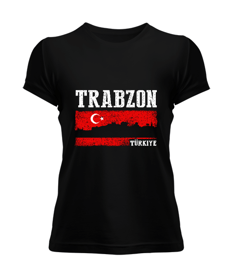 trabzon şehir,Türkiye,Türkiye bayrağı. Kadın Tişört - Tisho