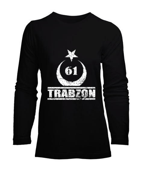 Tisho - Trabzon şehir,Türkiye,Türkiye bayrağı. Kadın Uzun Kol Tişört