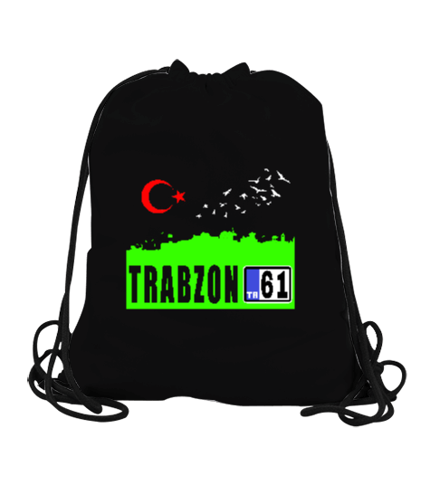 Tisho - Trabzon,Trabzon şehir,Türkiye,Türkiye bayrağı. Büzgülü Spor Çanta