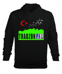 Trabzon,Trabzon şehir,Türkiye,Türkiye bayrağı. Erkek Kapüşonlu Hoodie Sweatshirt - Tisho
