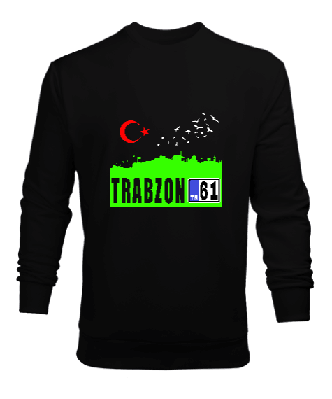 Tisho - Trabzon,Trabzon şehir,Türkiye,Türkiye bayrağı. Erkek Sweatshirt